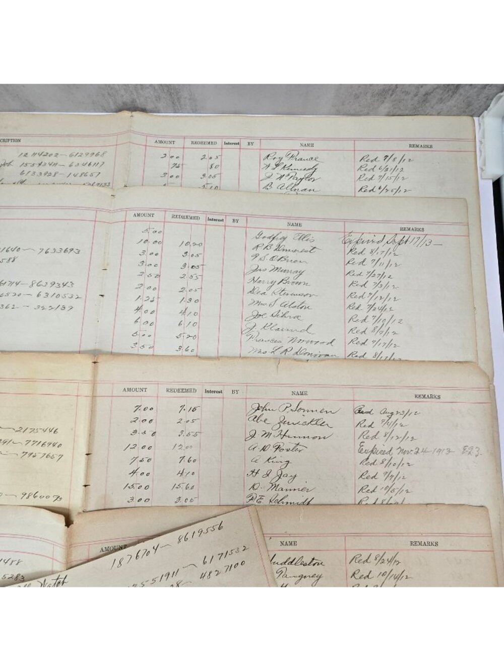 Vintage Jewelry Shop Ledger Records From Early 1900s Handwritten Lot BA203